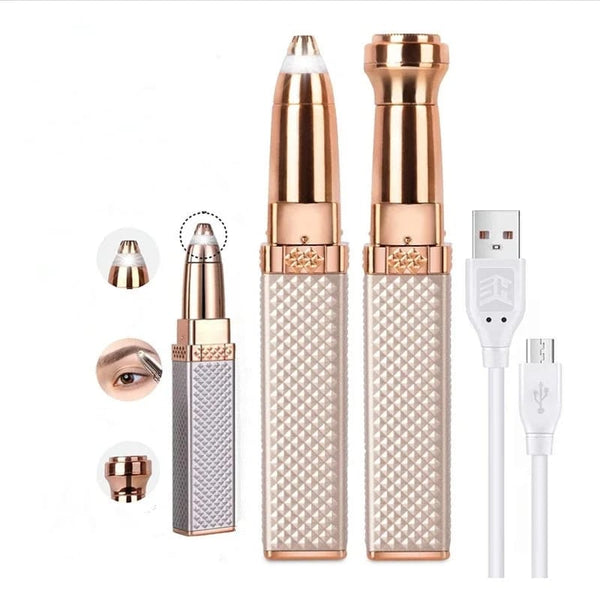 2 In 1 Flawless Facial Hair Removal | 2 In 1 Women’s Electric Epilator Usb Charging Portable Hair Remover Bikini Painless Shaver For Women Body Facial Eyebrow Trimmer